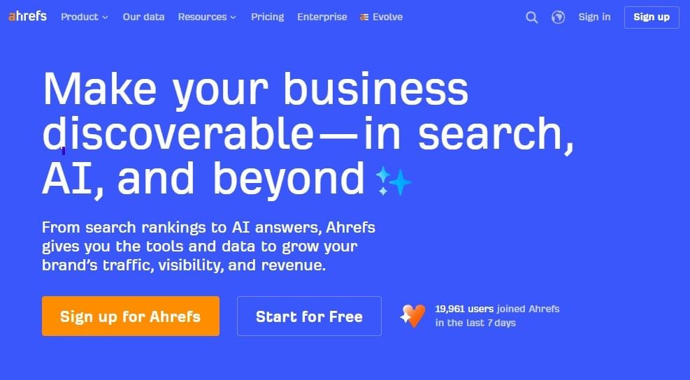 Ahrefs Home