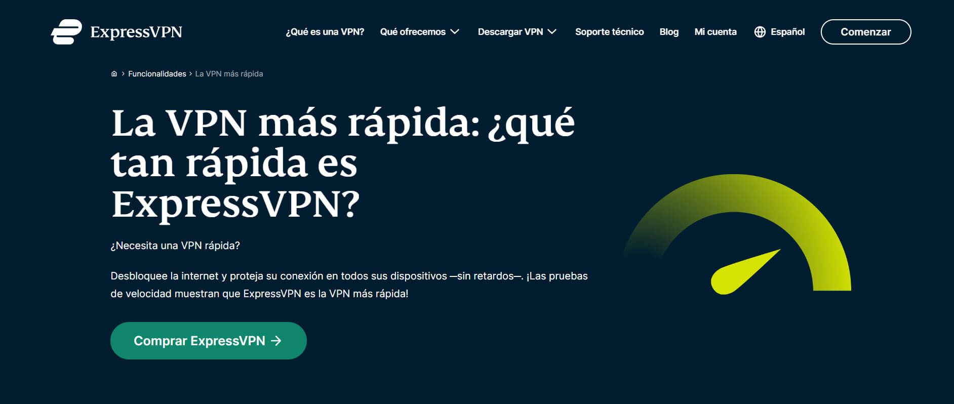 ExpressVPN la VPN con mayor velocidad