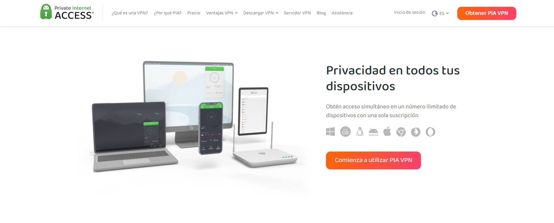 Private Internet Access PIA para ChatGPT