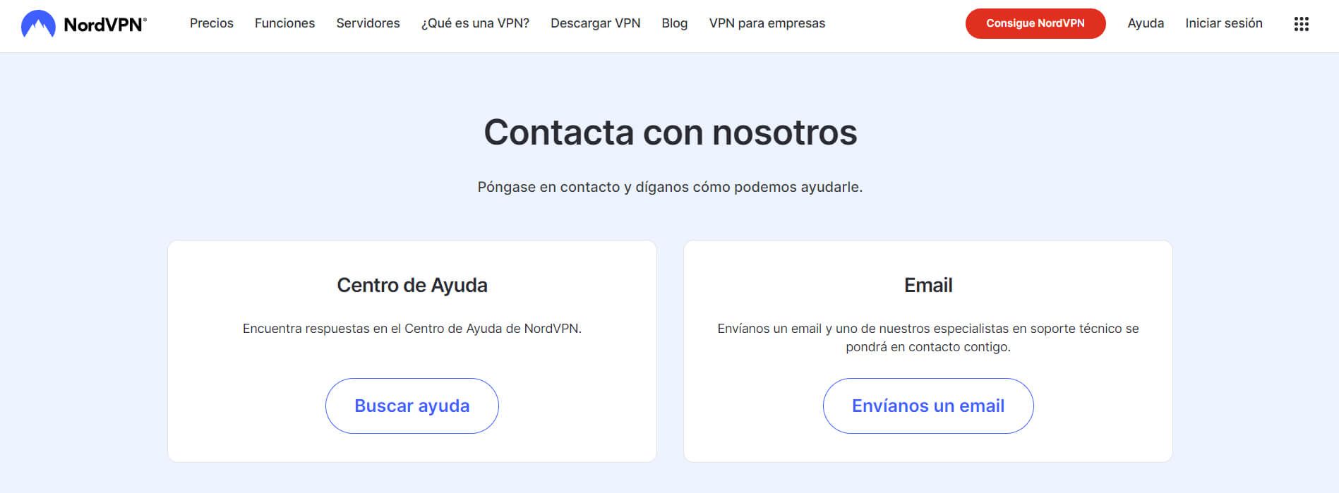 Atención al cliente de NordVPN