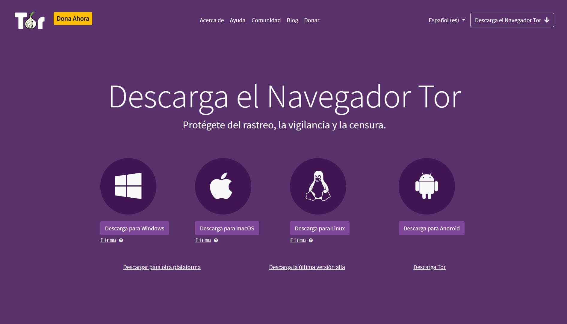 Descargar navegador Tor