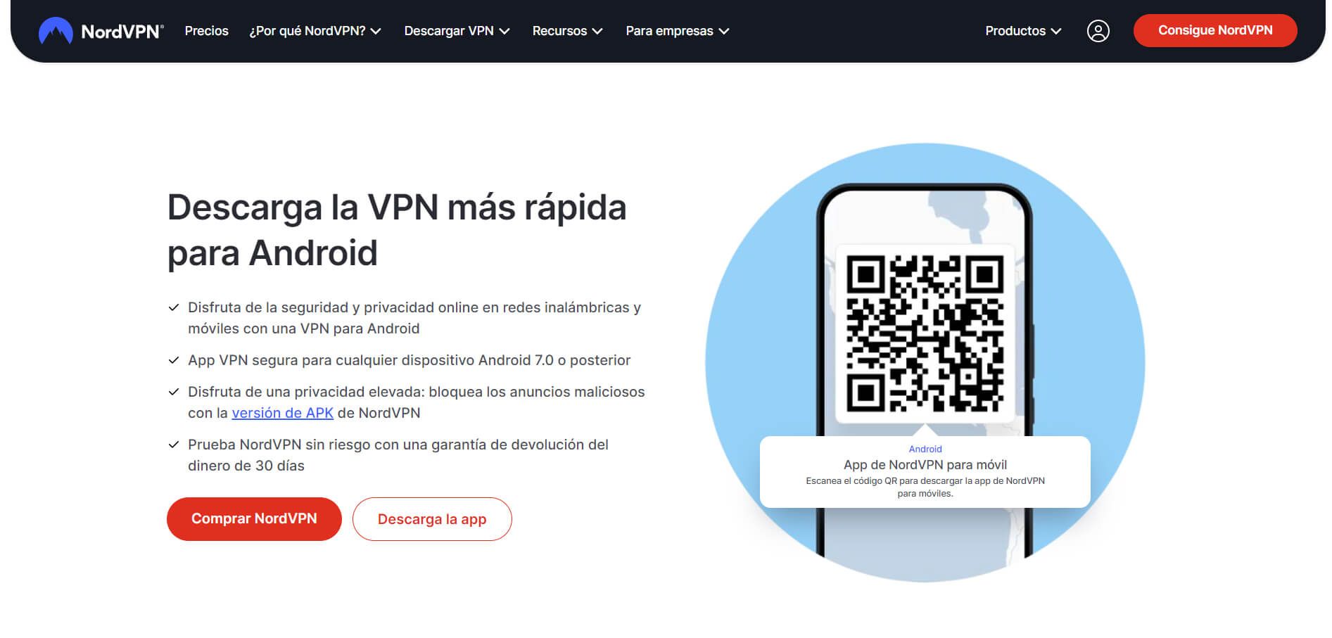 NordVPN Gratis para Android