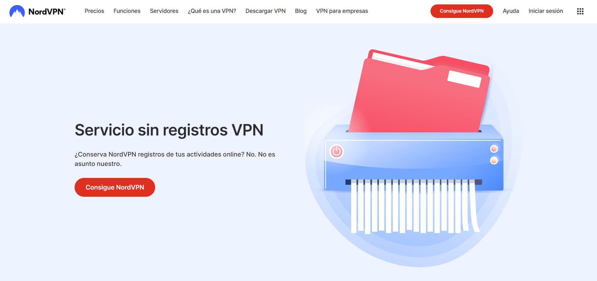 Política de no registro de NordVPN