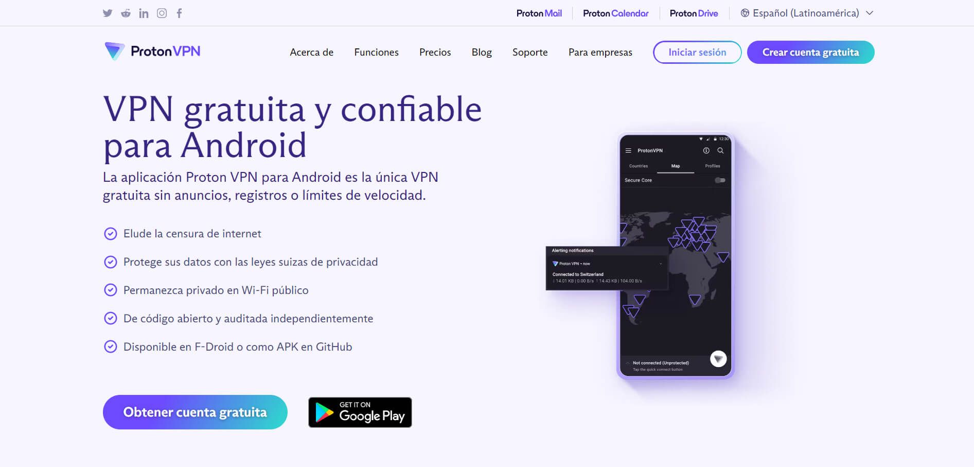 ProtonVPN Gratis Android