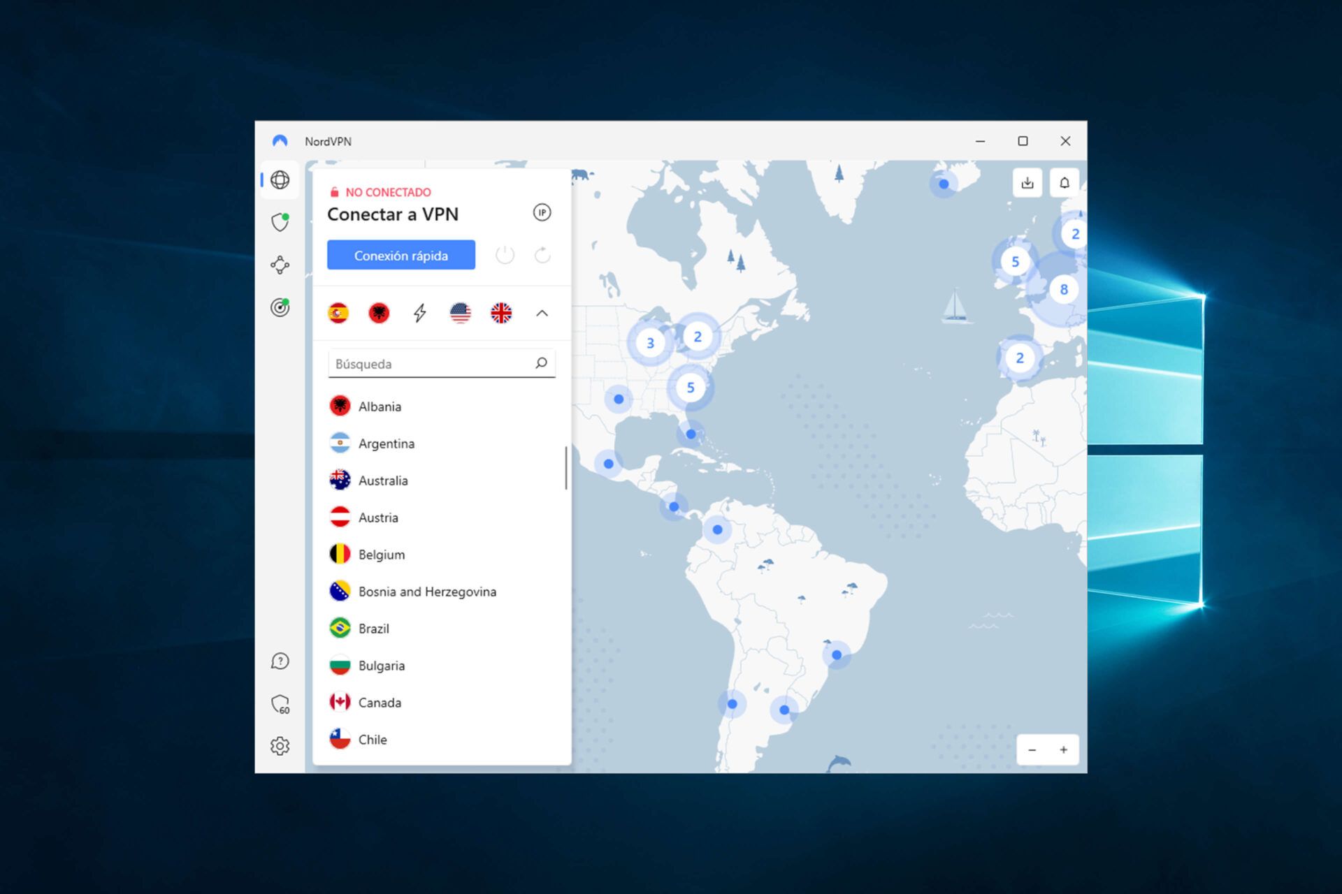 Servidores NordVPN