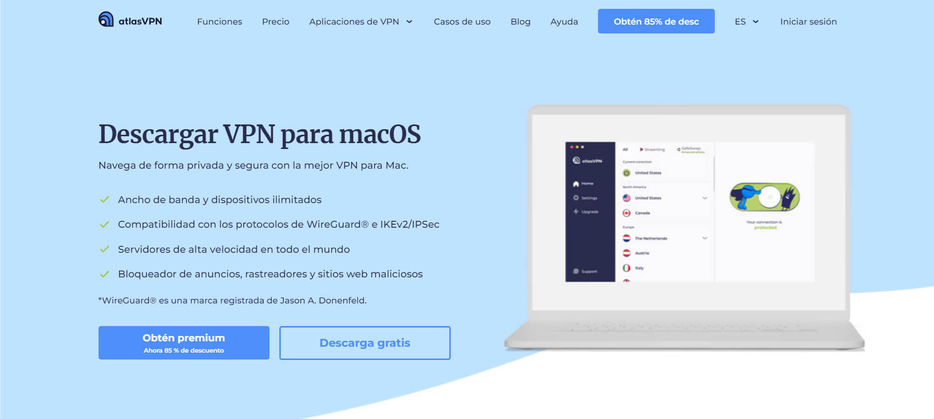 Atlas VPN para MAC