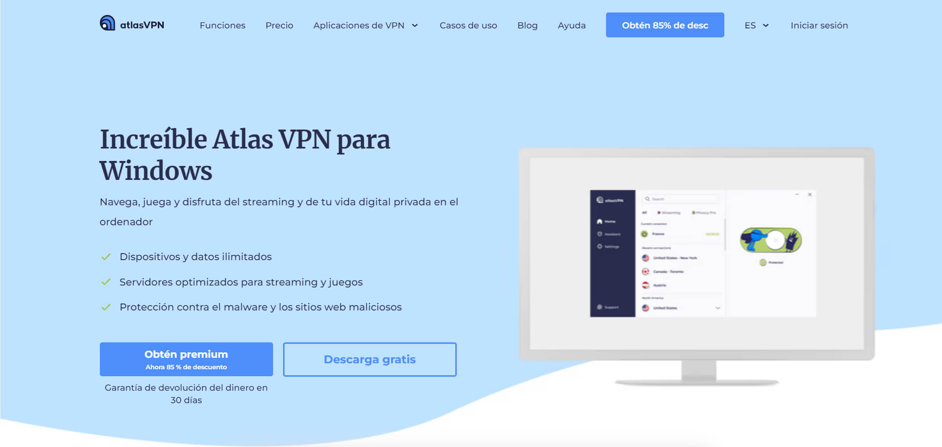 Atlas VPN para Windows