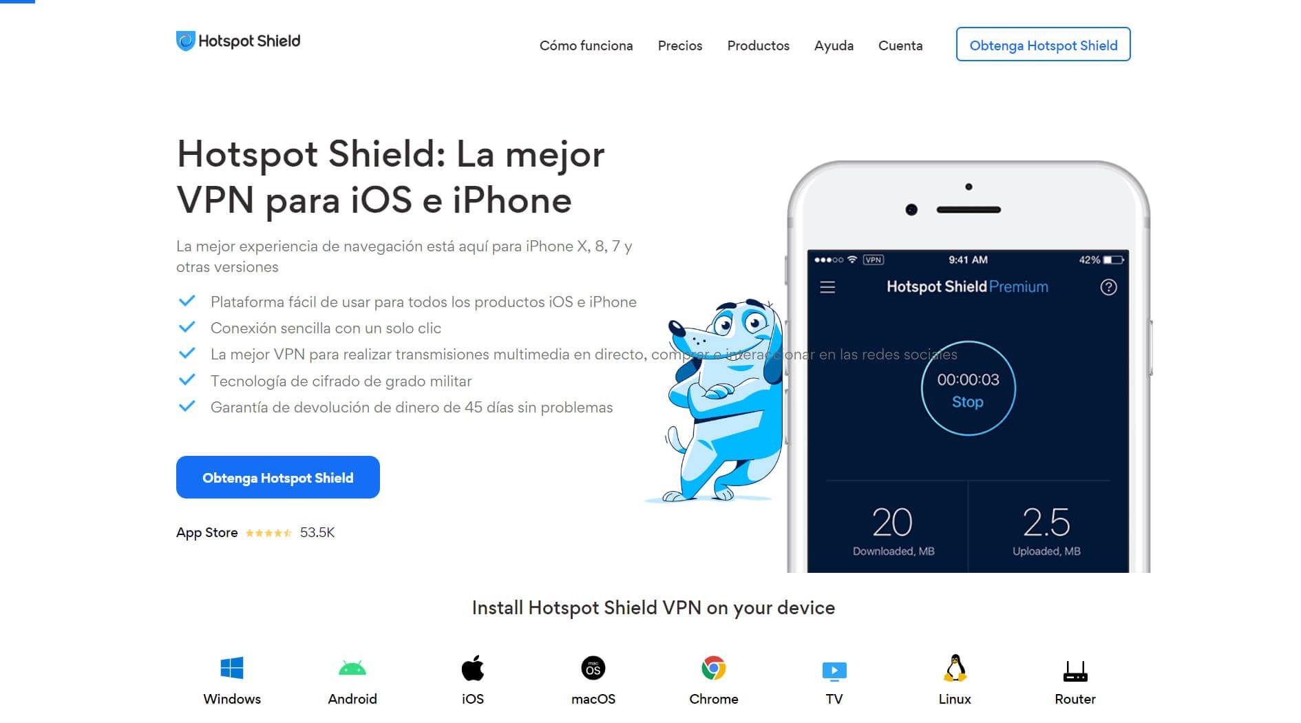 Hotspot Shield Gratis para iPhone