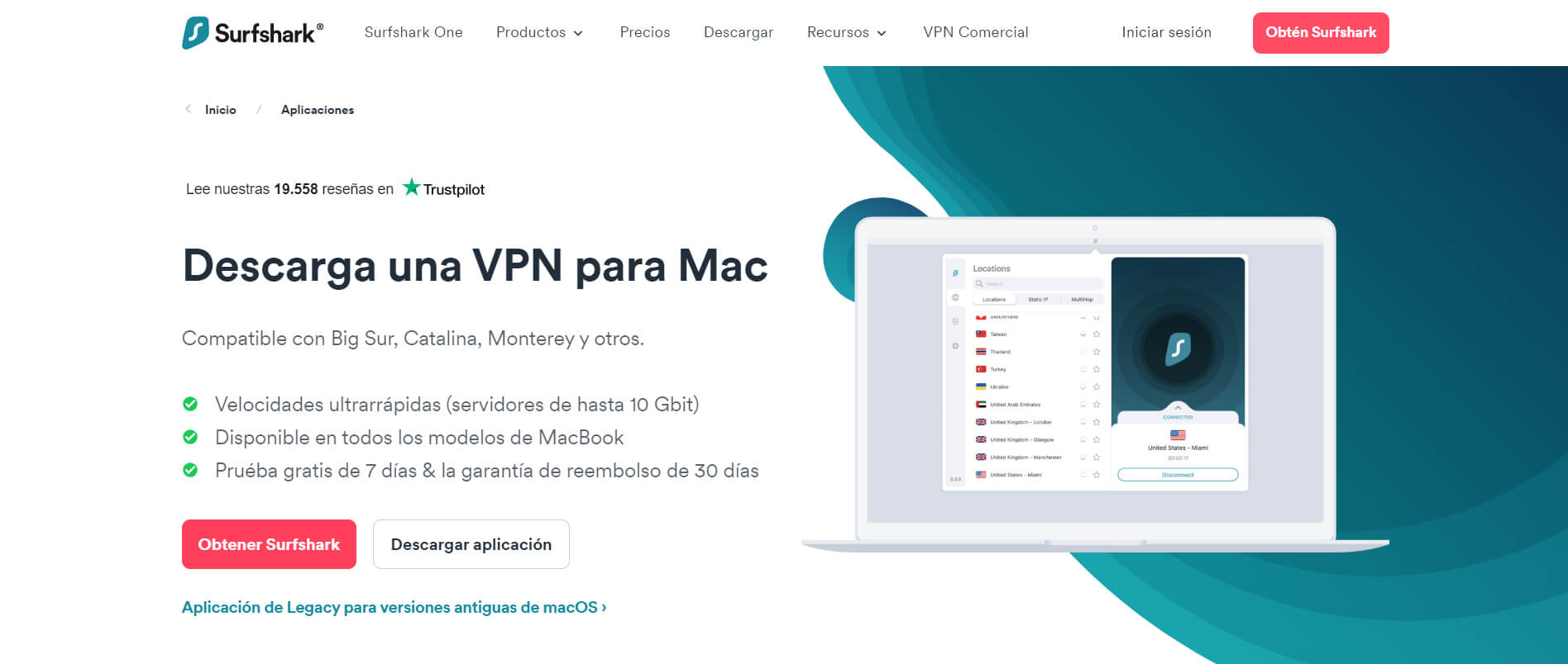 Surfshark para MAC