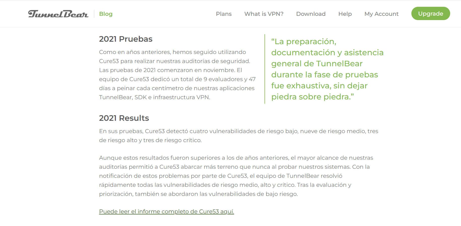 Auditoria Cure53 TunnelBear VPN