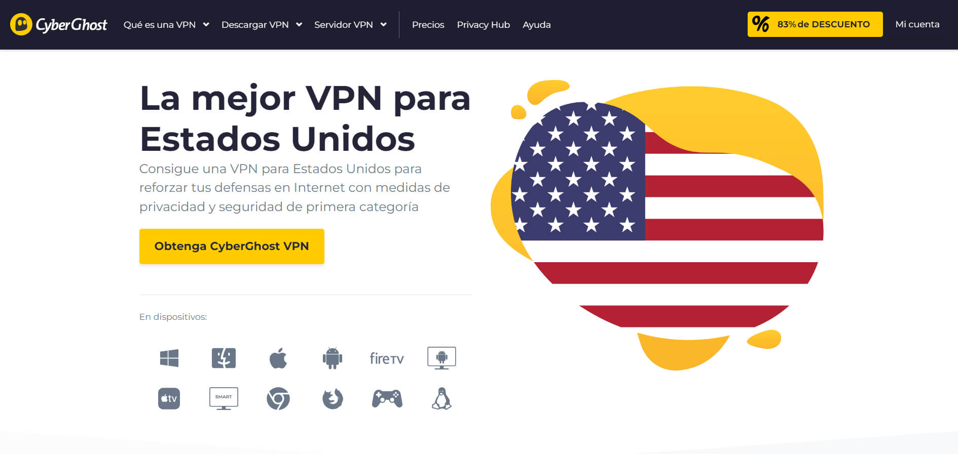 CyberGhost VPN Estados Unidos