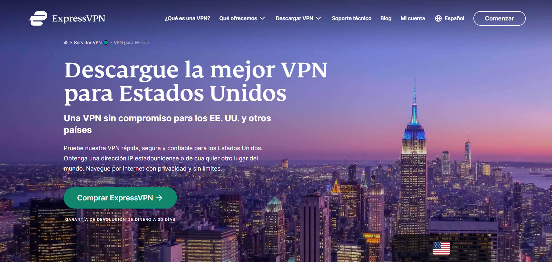 ExpressVPN Estados Unidos