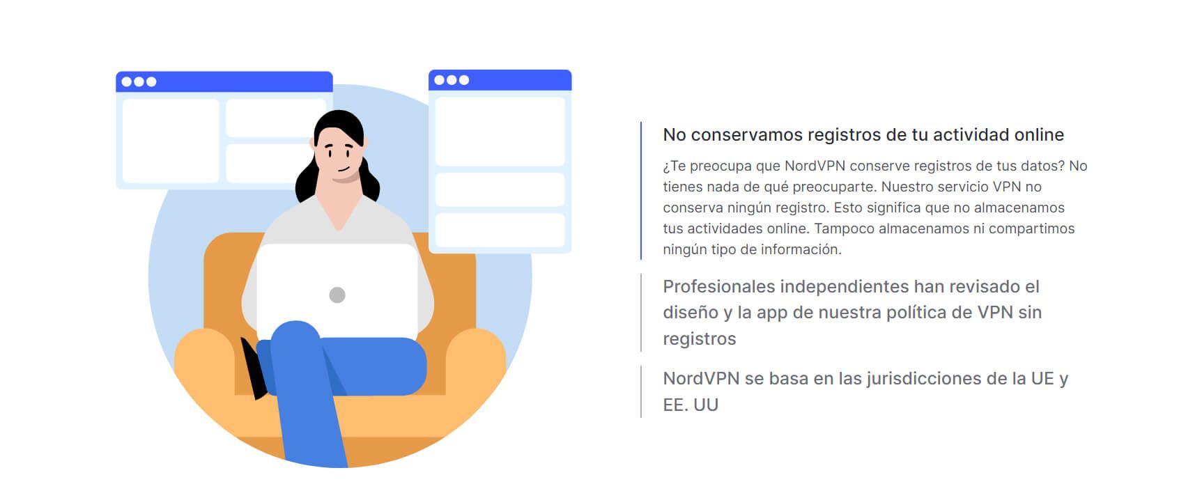 Política de cero registros NordVPN