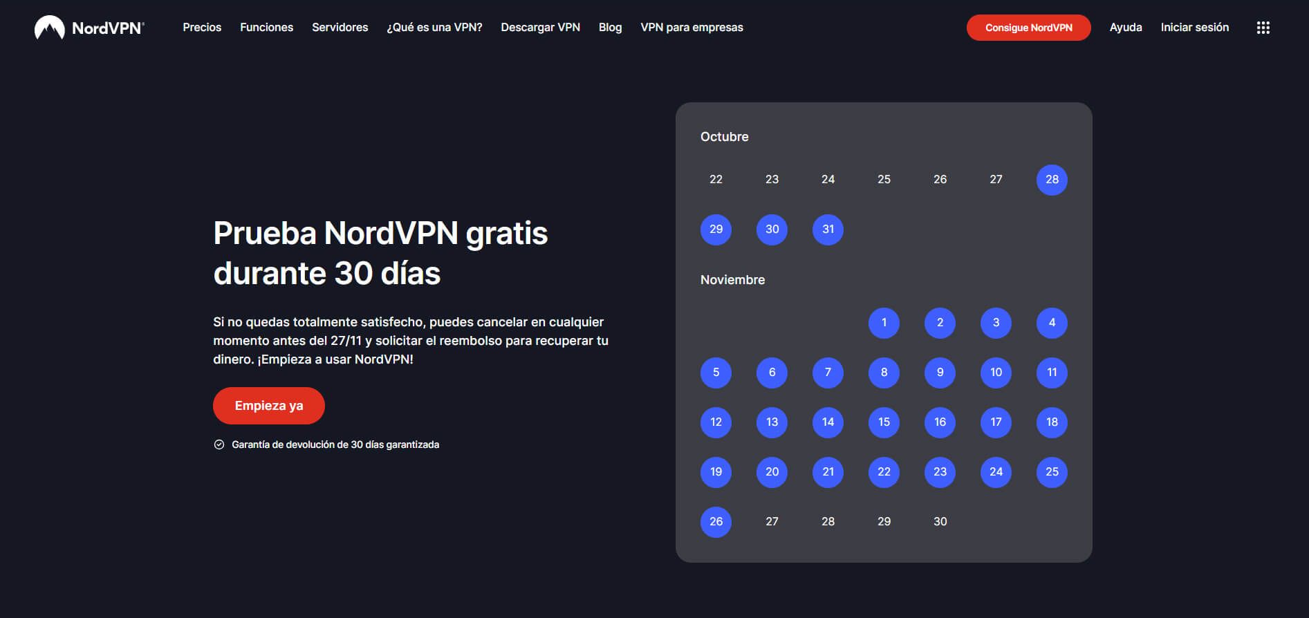 Prueba gratuita NordVPN