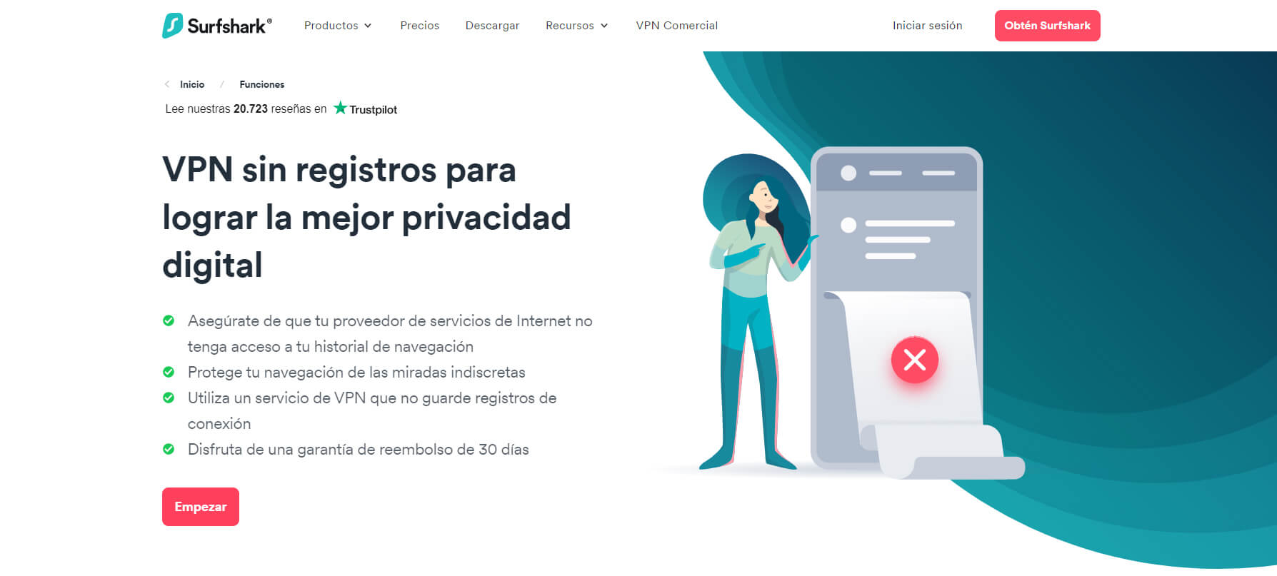 Surfshark VPN Sin Registros