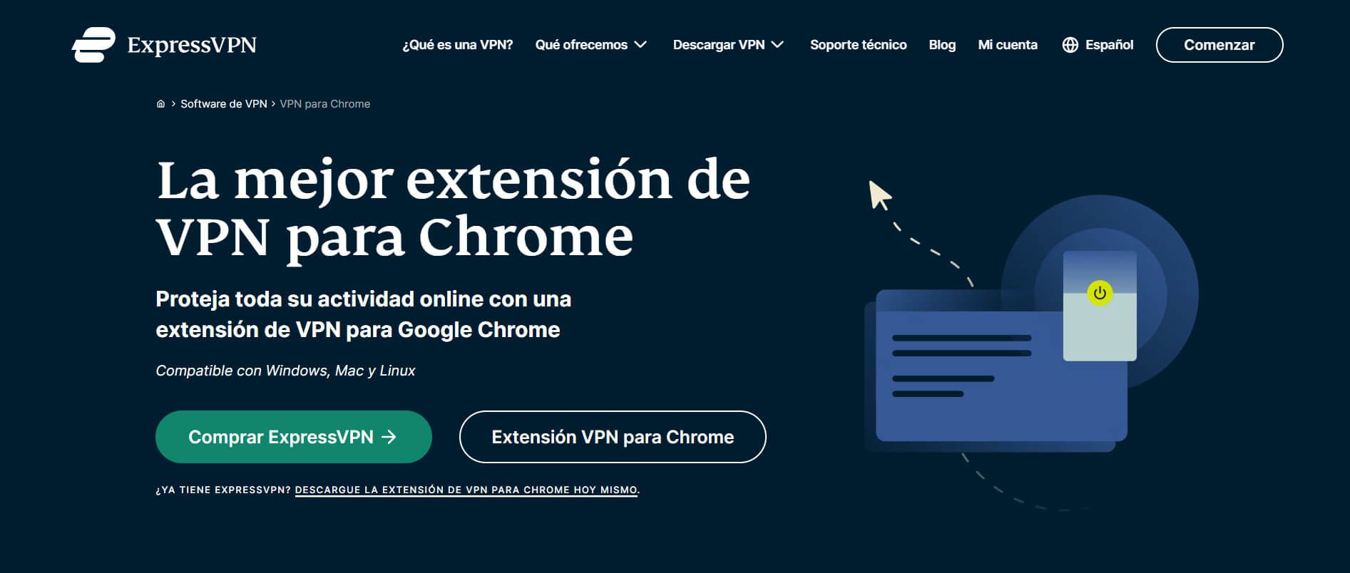 ExpressVPN Extensión VPN Chrome