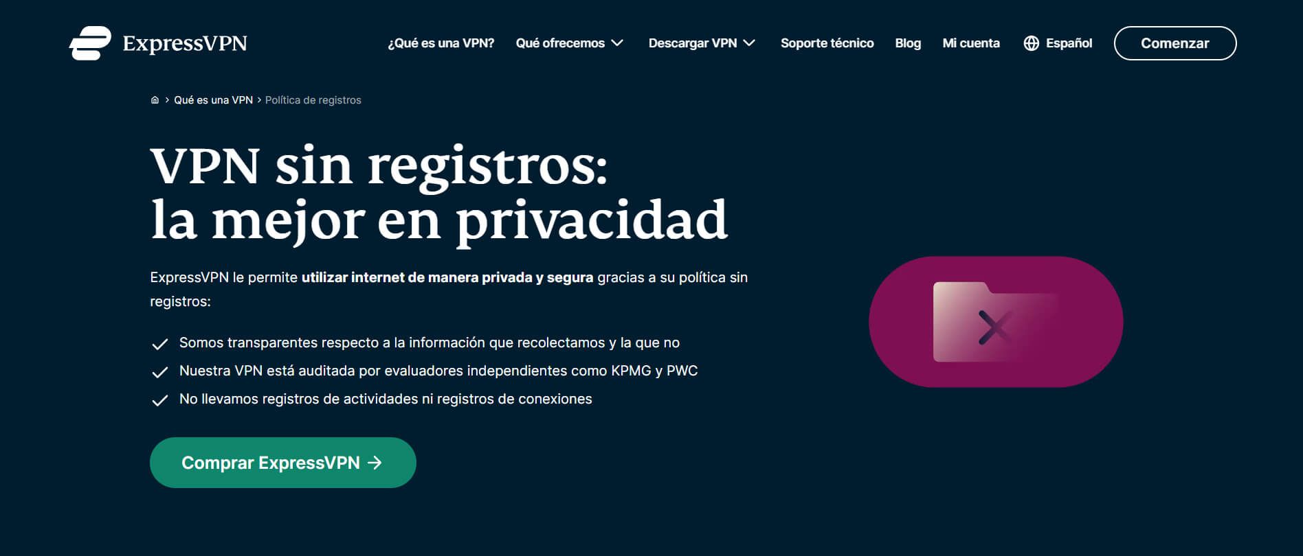 ExpressVPN VPN Sin Registro