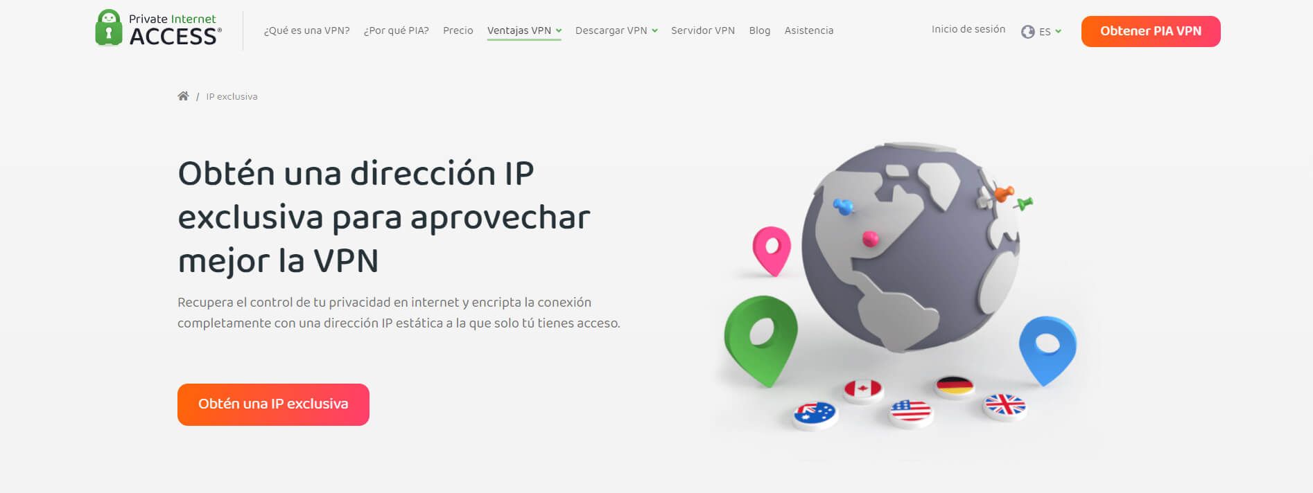 Private Internet Access PIA IP Dedicada