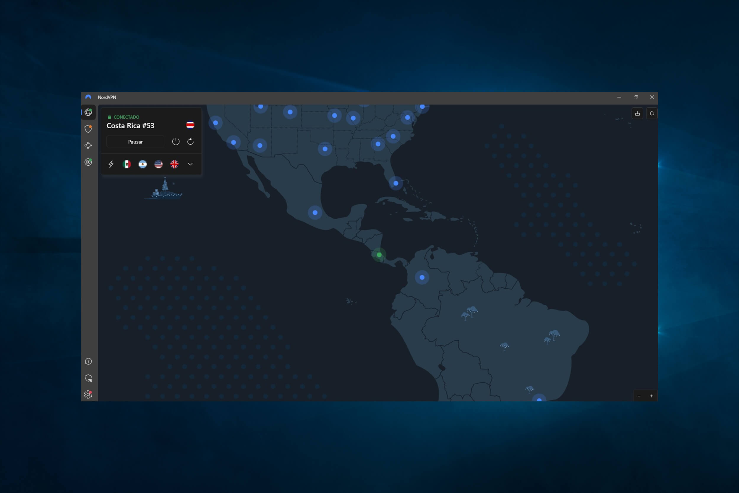 App Nordvpn Conectada