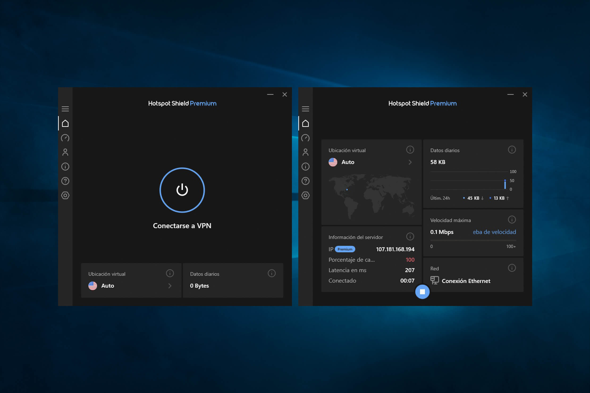 App de Hotspot Shield Windows