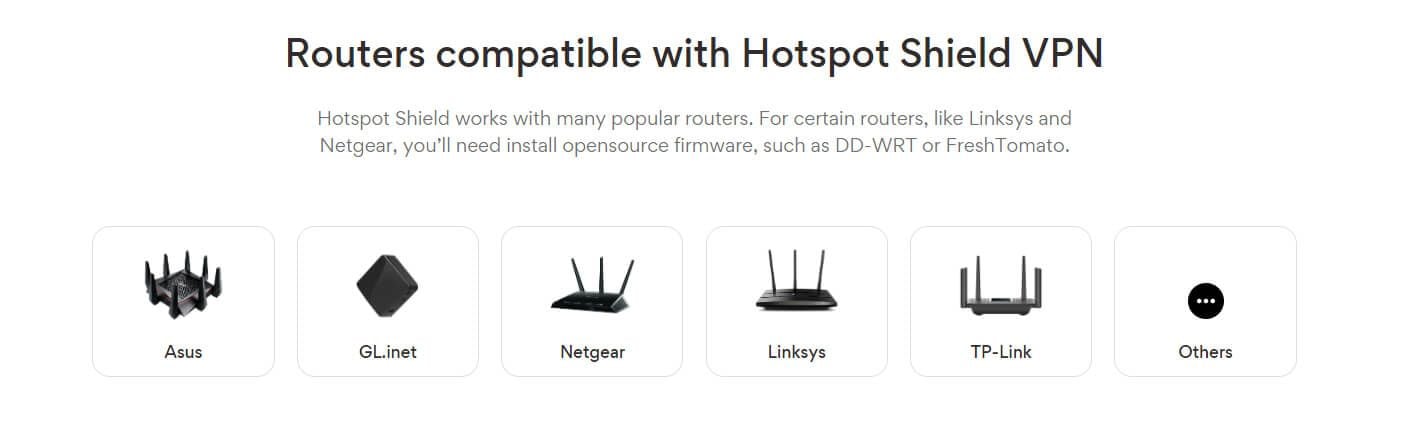 Routers Hotspot Shield VPN
