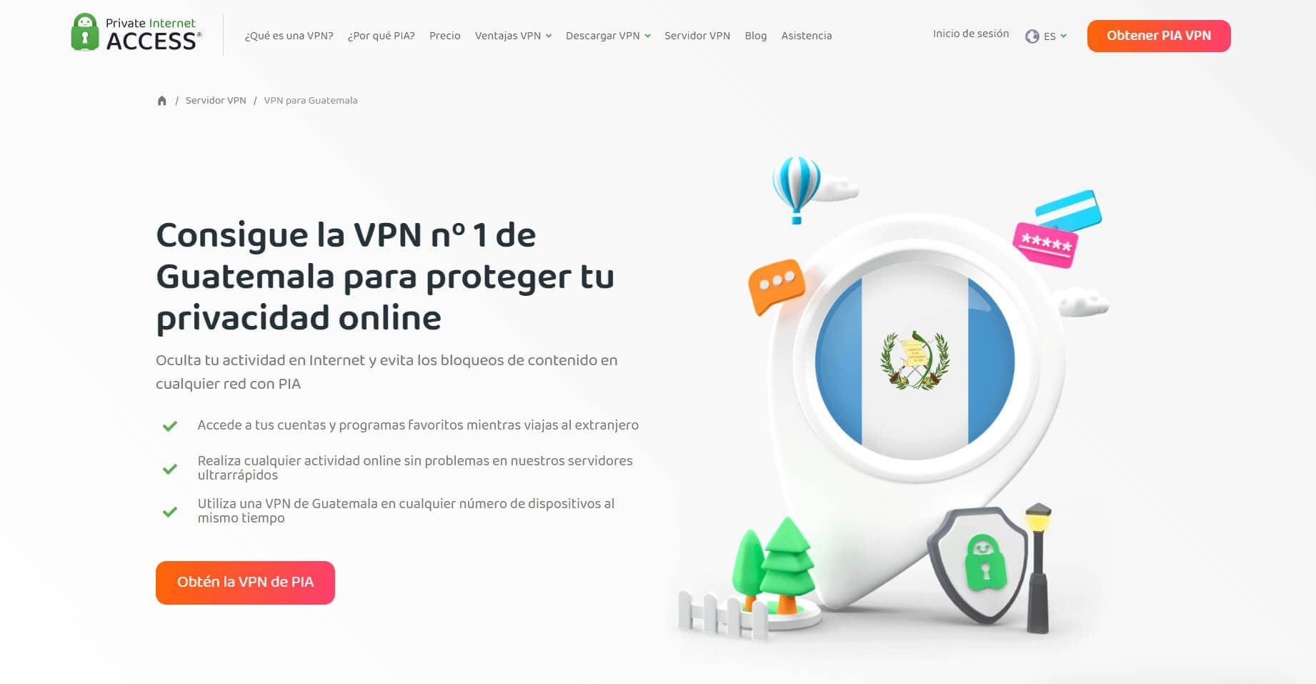 Pia Private Internet Access Guatemala