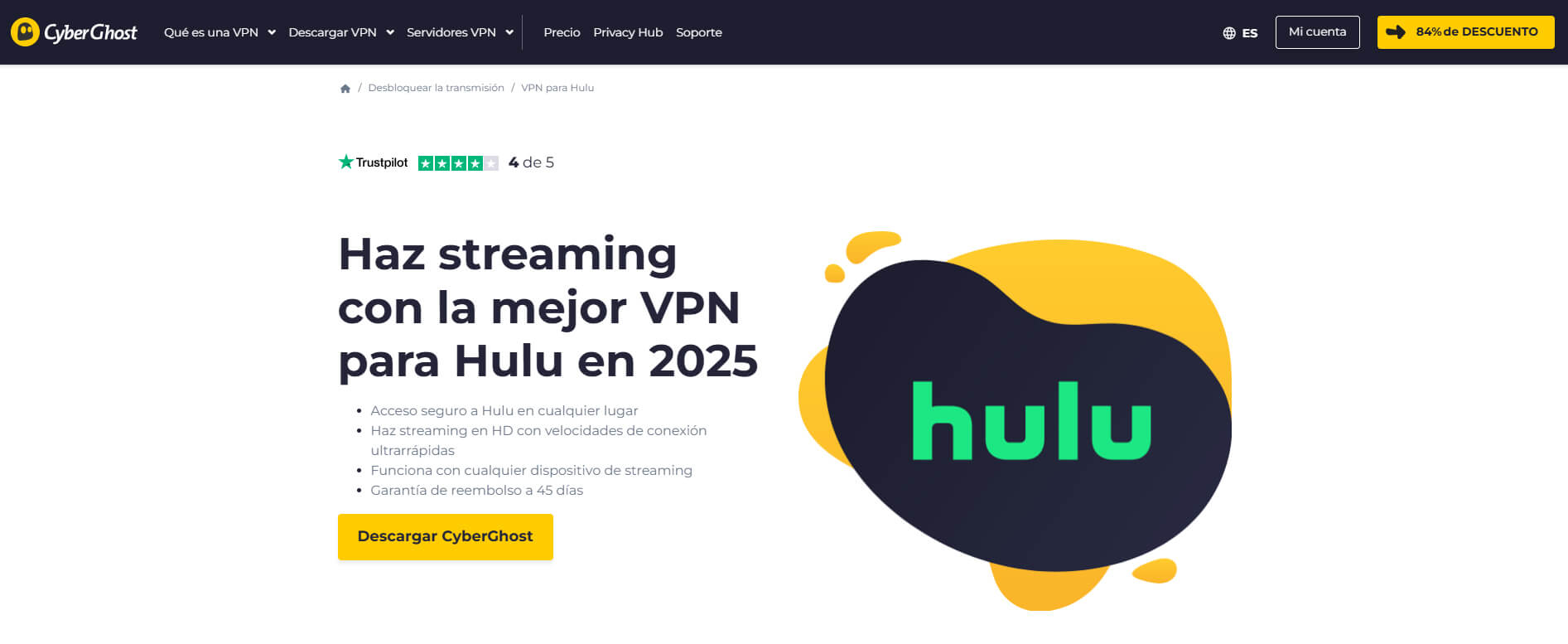 Cyberghost Hulu