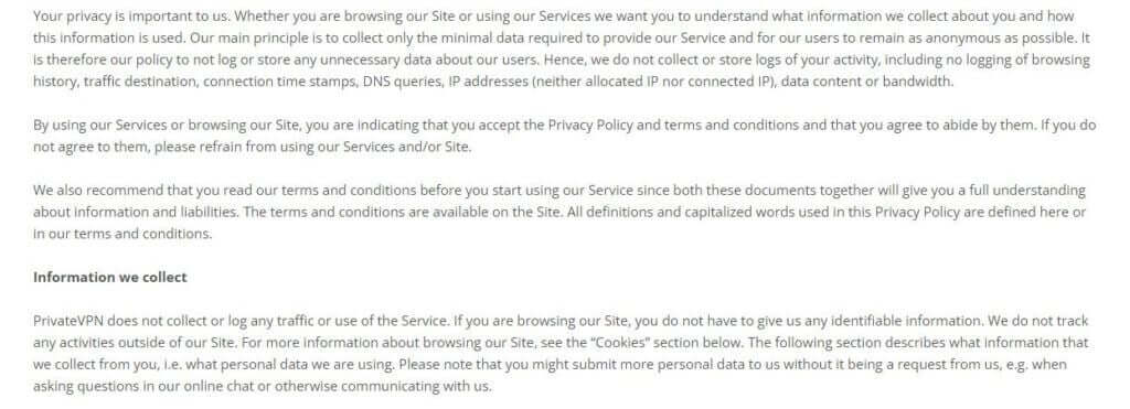 Privatevpn Politica De No Logs