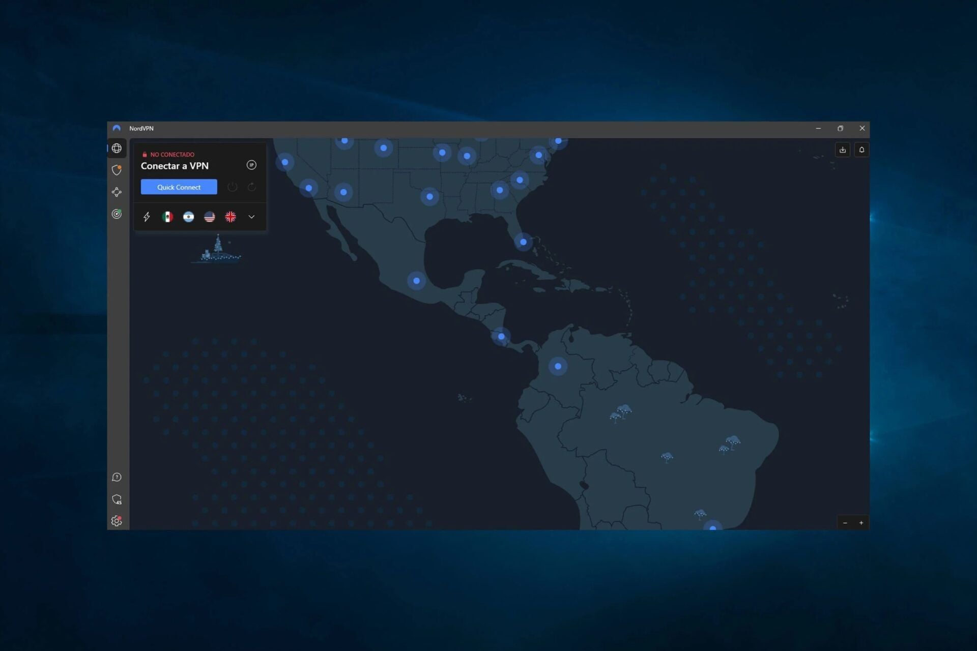 App NordVPN interfaz para ver motogp en vivo hoy gratis