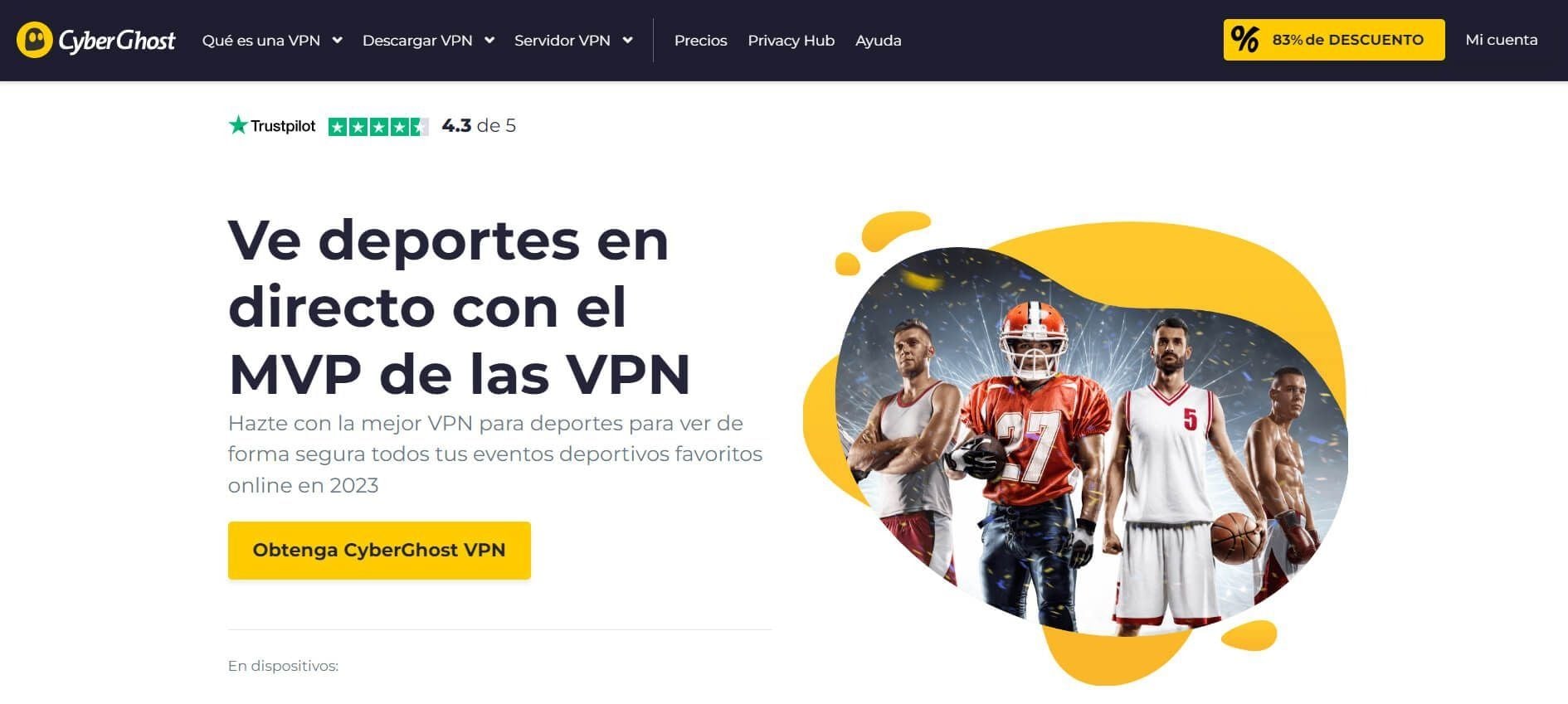 CyberGhost VPN para motogp streaming gratis