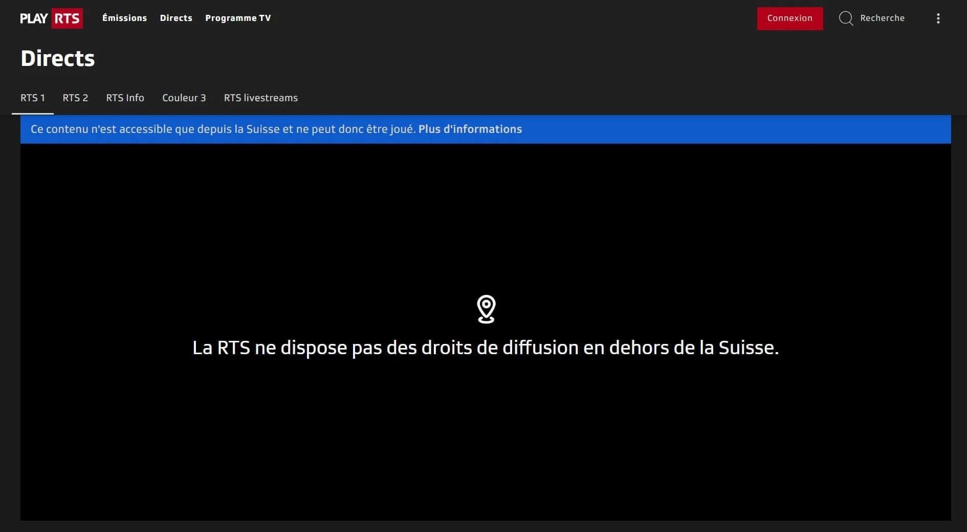 RTS no disponible - motogp streaming gratis bloqueado fuera de Suiza