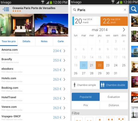 Capture d'écran Trivago pour Android