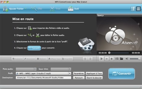 Capture d'écran MP3 Convertisseur pour Mac Gratuit 