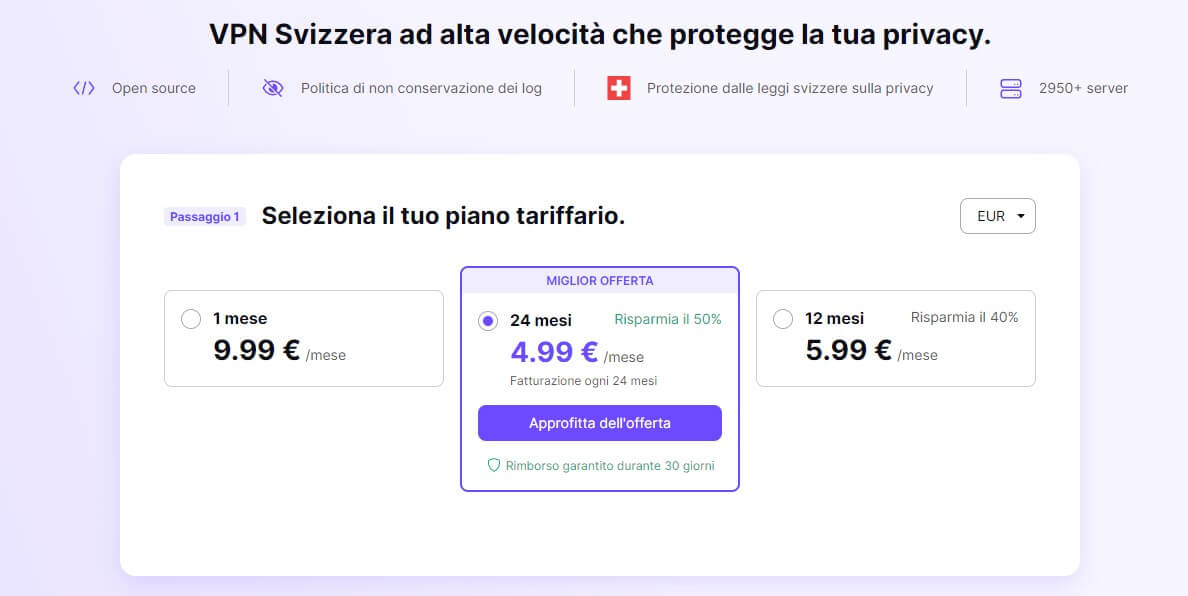 protonvpn-prezzi