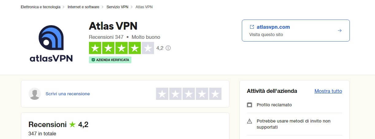 atlas-vpn-trustpilot