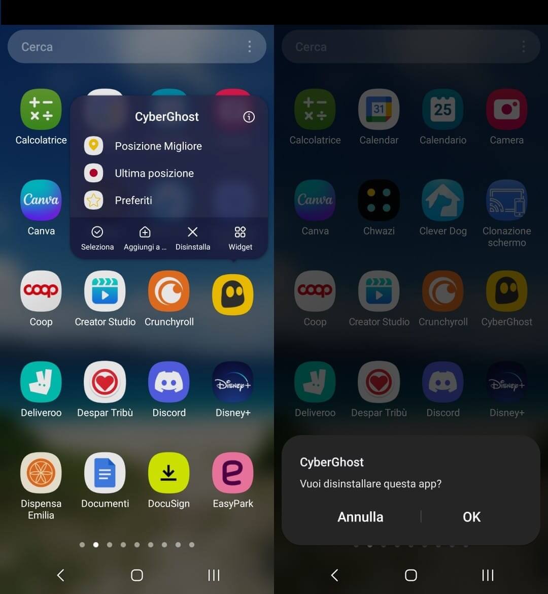 disinstalla-app-android