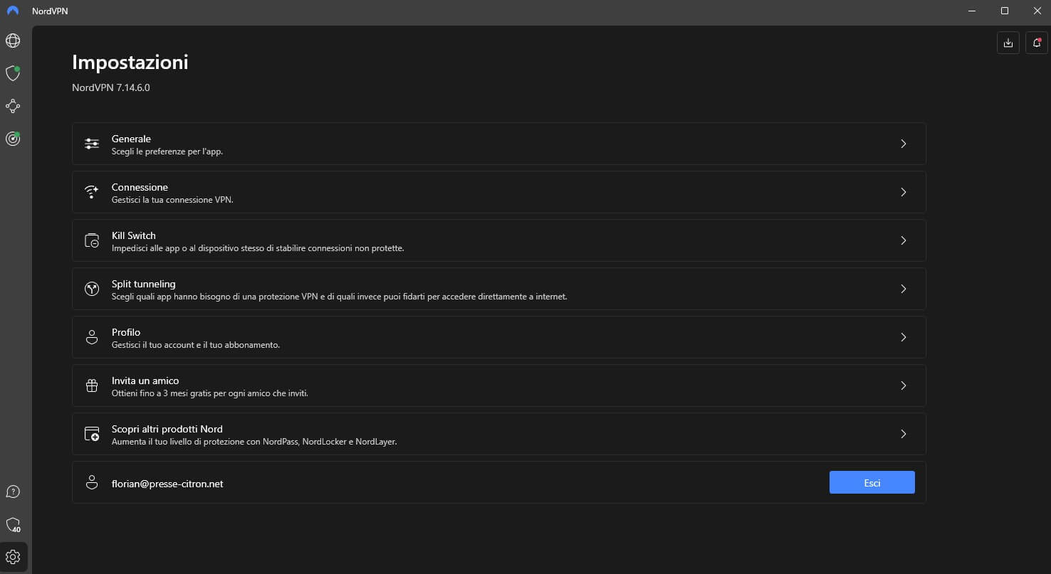nordvpn-impostazioni