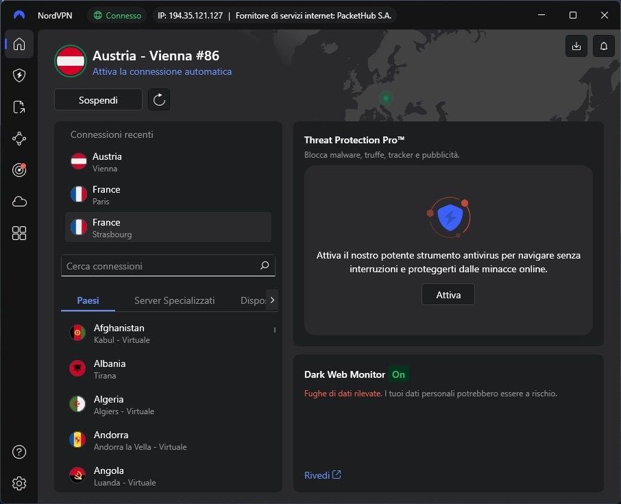 Connettiti Al Server Austriaco Con Nordvpn