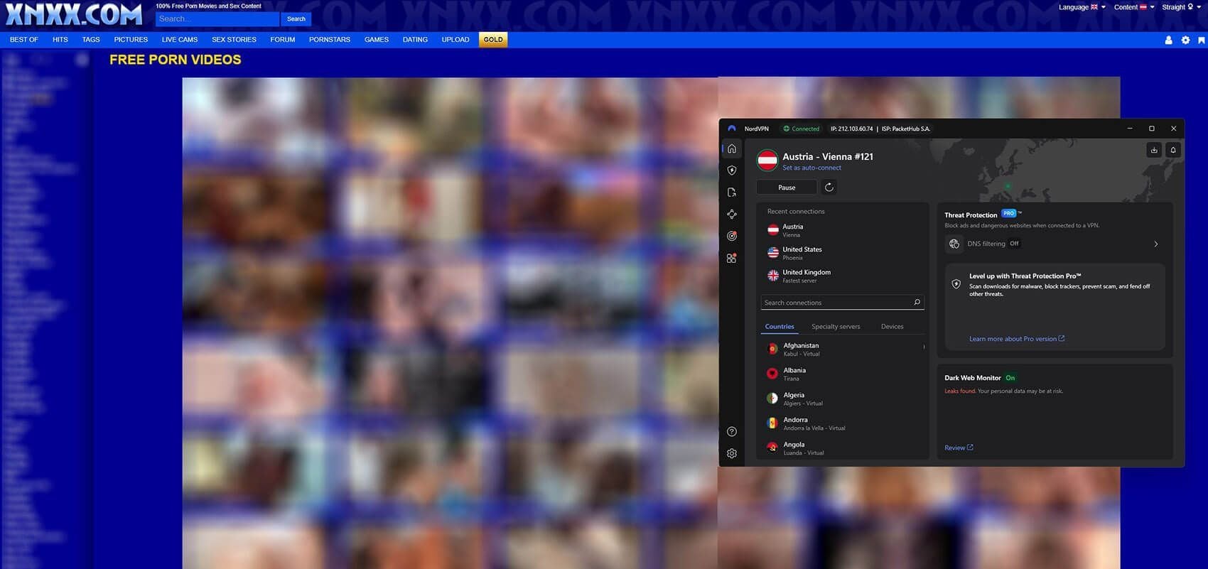 Protezione Privacy XNXX