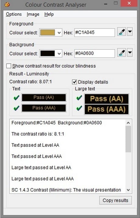 Télécharger Colour Contrast Analyser pour Windows, Mac, Web, Linux ...