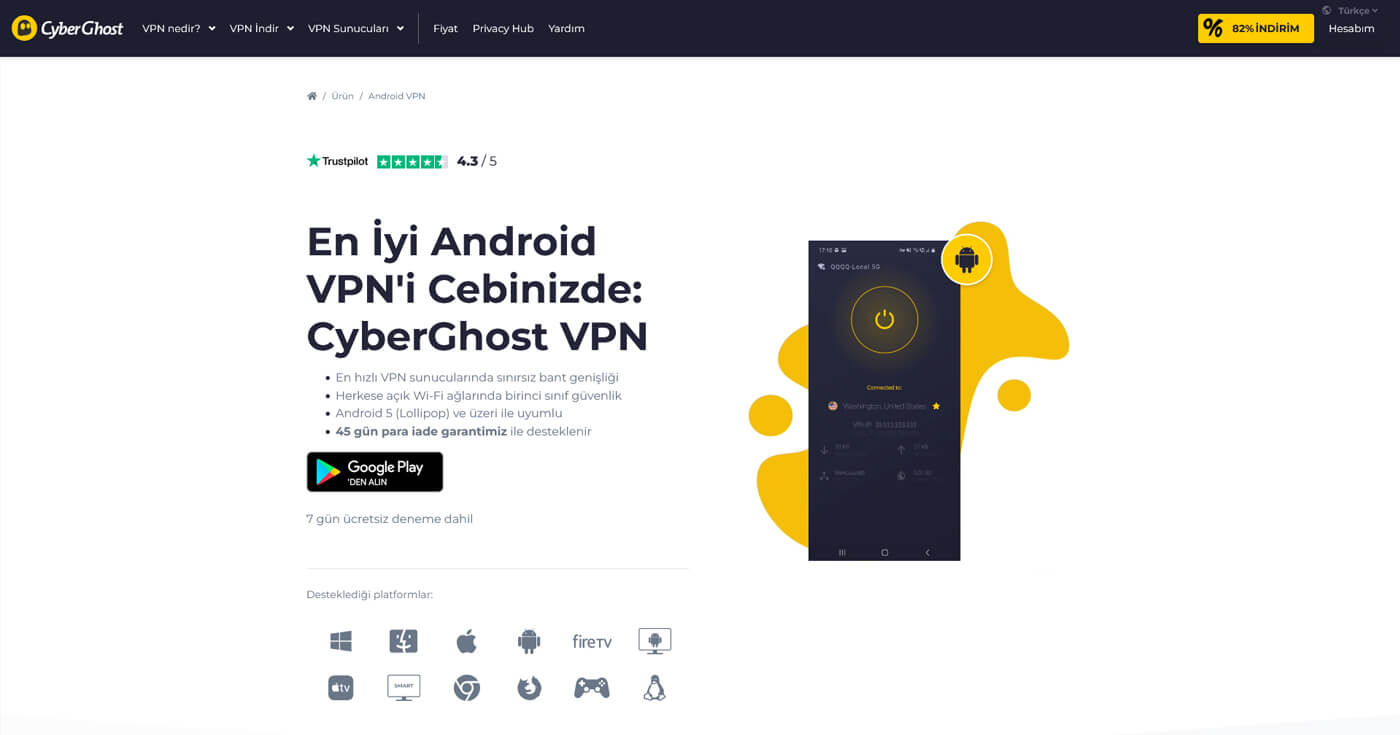 CyberGhost VPN Android