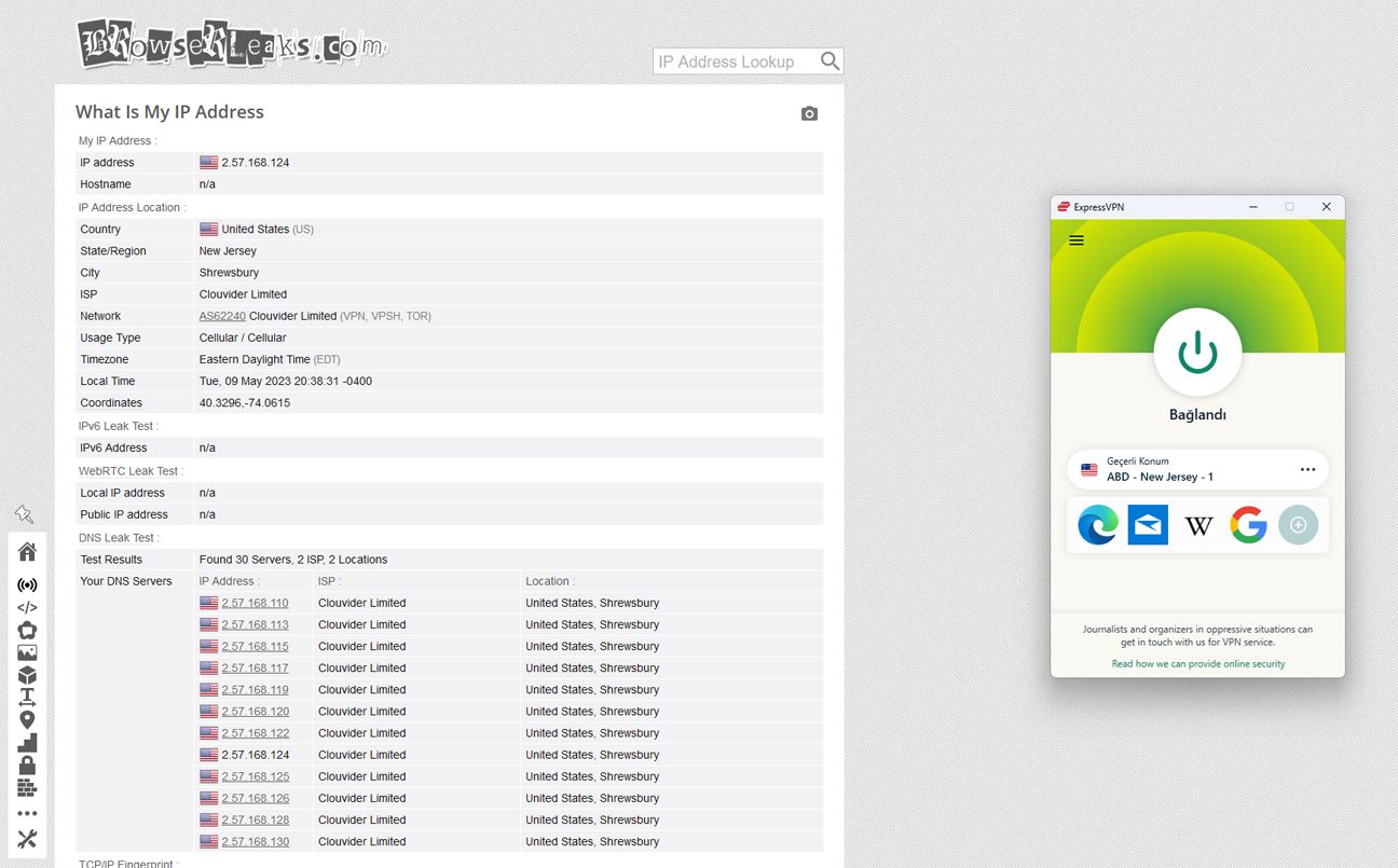 ExpressVPN ABD IP Sızıntı 2