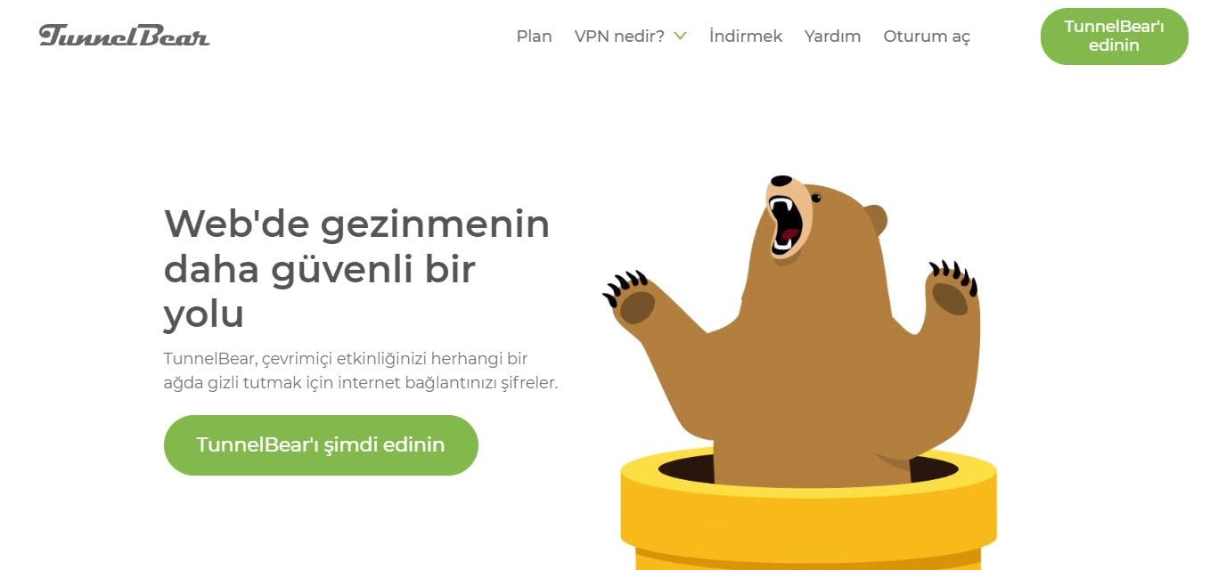 Tunnelbear ücretsiz