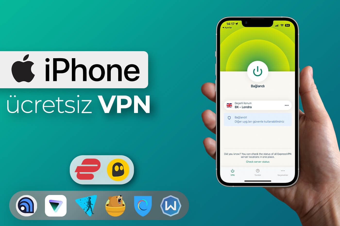 iPhone için en iyi ücretsiz VPN