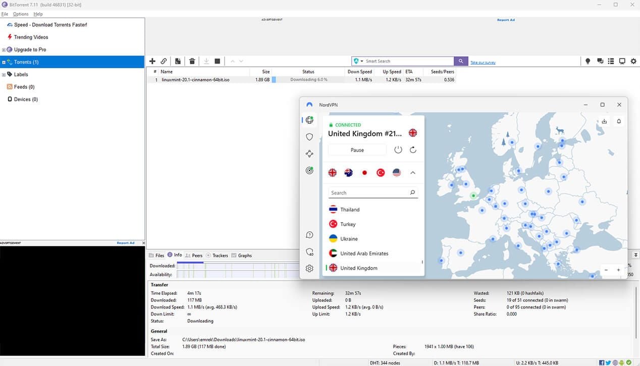 NordVPN Torrent indirme