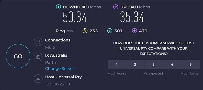 ProtonVPN Avustralya Hız