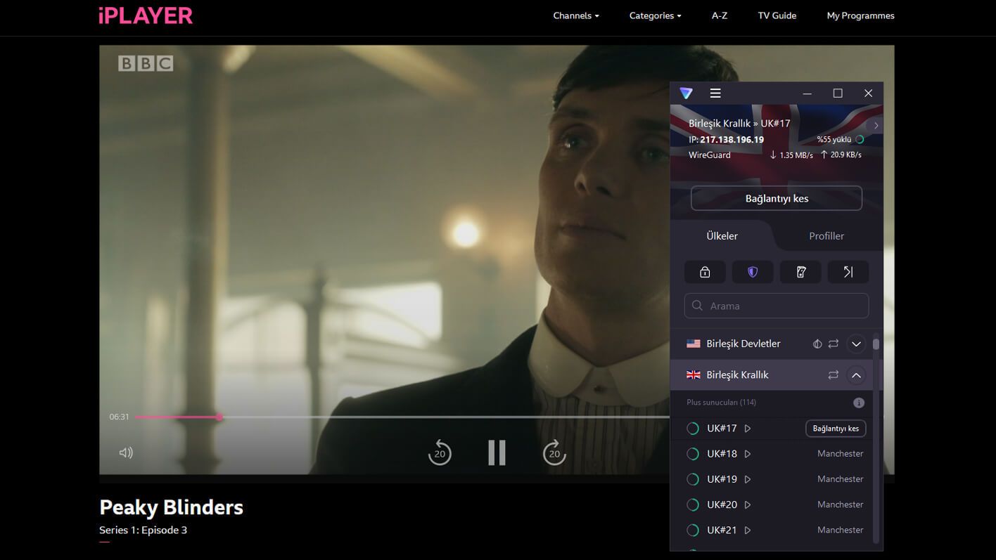 ProtonVPN BBC iPlayer