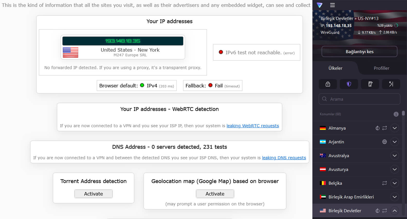 ProtonVPN IP Sızıntı 1