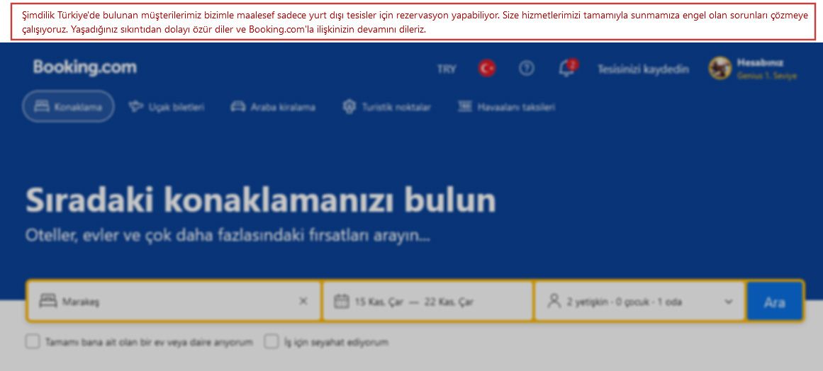 VPN ile otel rezervasyonu yapmak