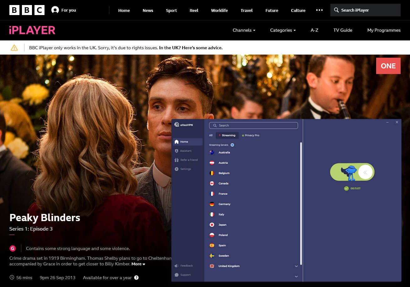 Atlas VPN BBC iPlayer